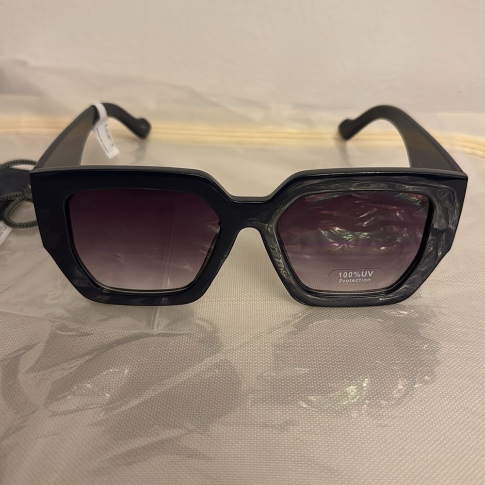 New Loft oversized blue sunglasses.